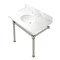 Kingston Brass KVPB36MOQ6 36-Inch Carrara Marble Console Sink, Marble White/Polished Nickel KVPB36MOQ6 - alternate 1